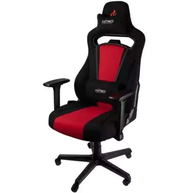 Sedia imbottita Nitro Concepts E250 nero rosso regolabile in altezza