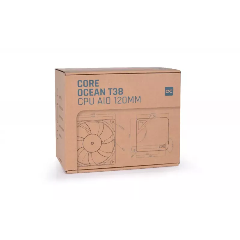 Kit di raffreddamento a liquido Alphacool T38 12 cm nero 2500 RPM idraulico