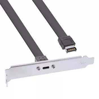 InLine staffa per slot PCI, USB-C a USB 3.2 front panel Key-A interno, 0,3 m