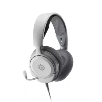 Cuffie STEELSERIES Arctis Nova 1 con filo 3,5 mm, binaurali, bianche, cavo 1,2 m, microfono staccabile, microfono ad archetto