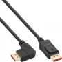 Cavo InLine DisplayPort 1.4, 8K4K, ad angolo retto, nero/oro, 1 m