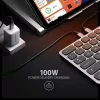 Axagon HMC-KB-US, hub USB 5Gbps con tastiera, HDMI 4K/60Hz, 3x USB-A, SD/mSD, audio, PD 100, layout US