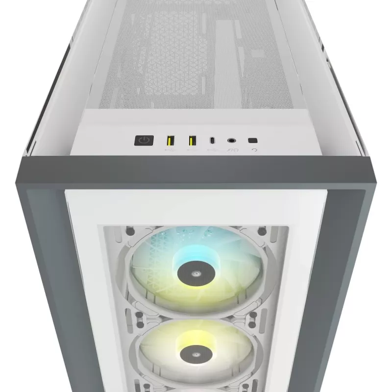 Case PC smart mid-tower ATX CORSAIR iCUE 5000X RGB - Tempered Glass - bianco