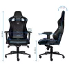 noblechairs EPIC NBL-PU-BLU-002 sedia da gaming, nero/blu