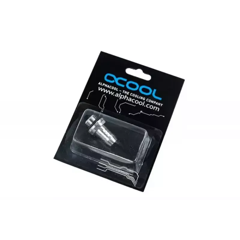 Alphacool HF 17092 raccordo dritto FatBoy G1/4 maschio per tubo da 10 mm di diametro interno con o-ring, cromato