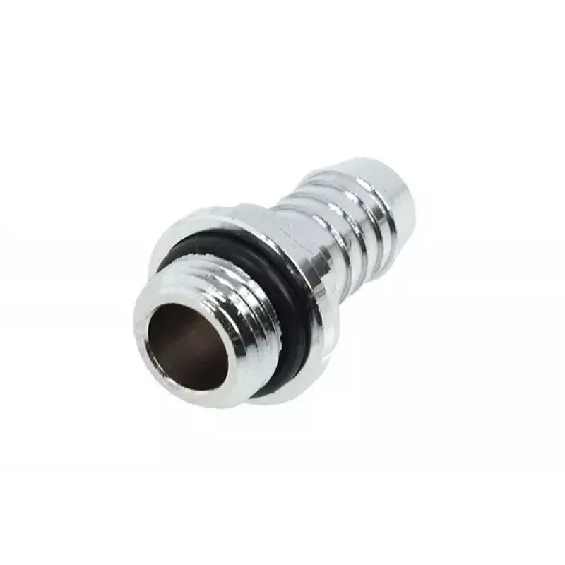 Alphacool HF 17092 raccordo dritto FatBoy G1/4 maschio per tubo da 10 mm di diametro interno con o-ring, cromato