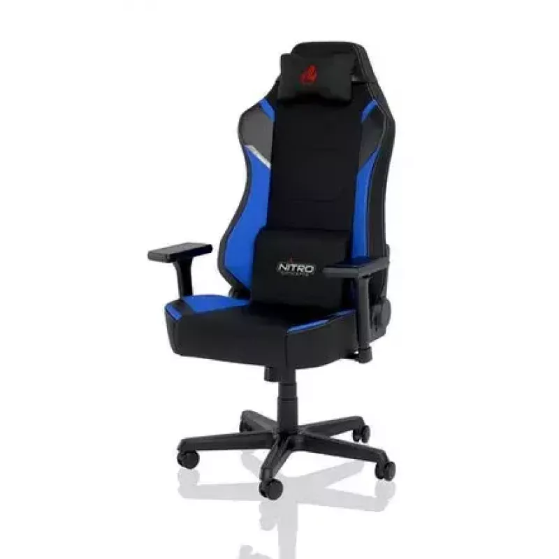Nitro Concepts X1000 NC-X1000-BB sedia gaming per PC, seduta imbottita, nero/blu (Galactic Blue)