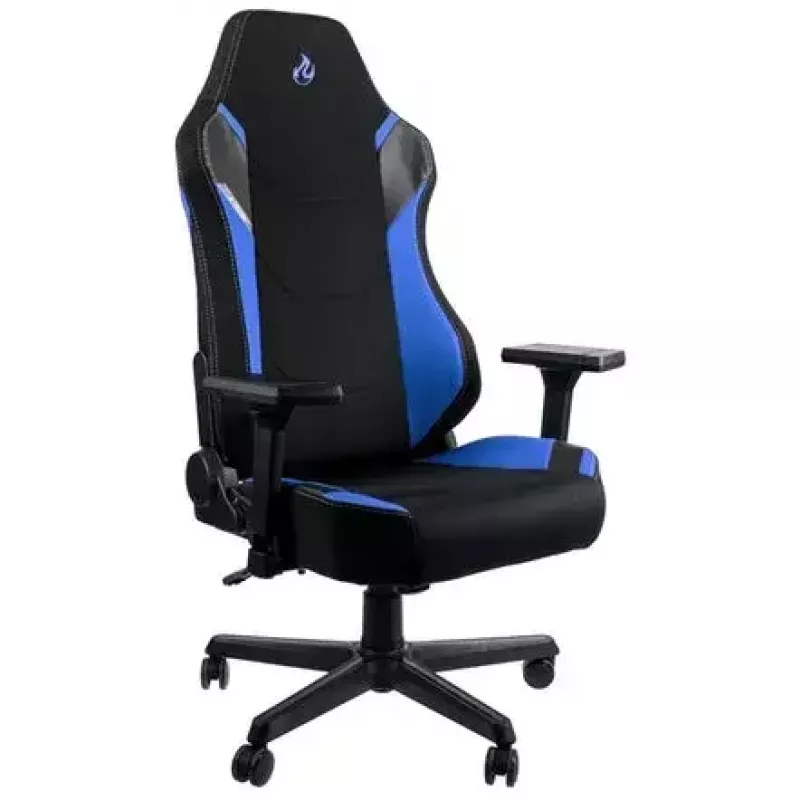 Nitro Concepts X1000 NC-X1000-BB sedia gaming per PC, seduta imbottita, nero/blu (Galactic Blue)