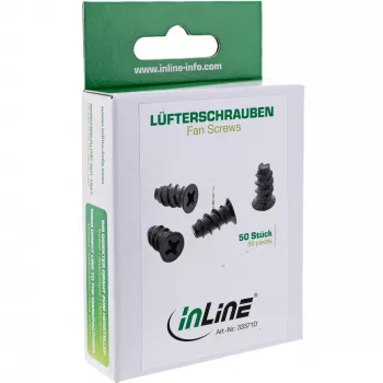 Viti per ventole InLine 5,0x10,0mm nere 50 pz.