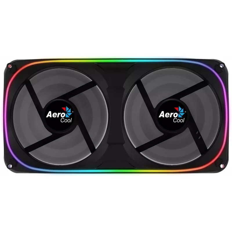 Ventola doppia Aerocool ASTRO24 PC 12cm ARGB LED supporto antivibrazione nero