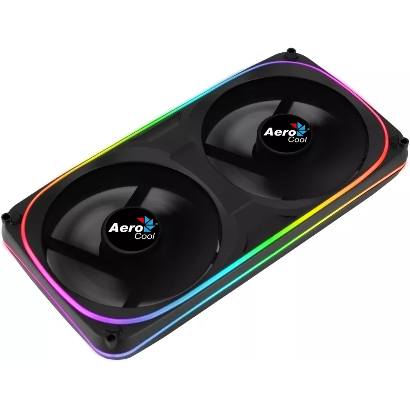 Ventola doppia Aerocool ASTRO24 PC 12cm ARGB LED supporto antivibrazione nero