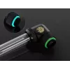 Connettore per raffreddamento a liquido CPU/GPU BitsPower BP-MBE90RML ottone adattatore girevole 90° filettatura 1/4 pollice nero