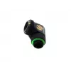 Connettore per raffreddamento a liquido CPU/GPU BitsPower BP-MBE90RML ottone adattatore girevole 90° filettatura 1/4 pollice nero
