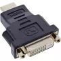 Adattatore InLine HDMI a DVI connettore maschio / 24+1 connettore femmina dorato, 4K2K
