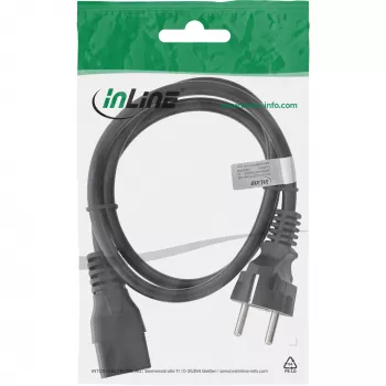 Cavo di alimentazione InLine 16A CEE 7/7 dritto / IEC320/C19 2m