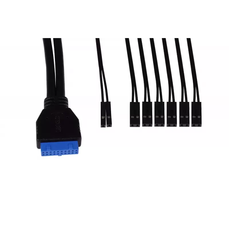 Alphacool ES pannello I/O frontale con USB 3.0 e set di cavi per case server (25057)