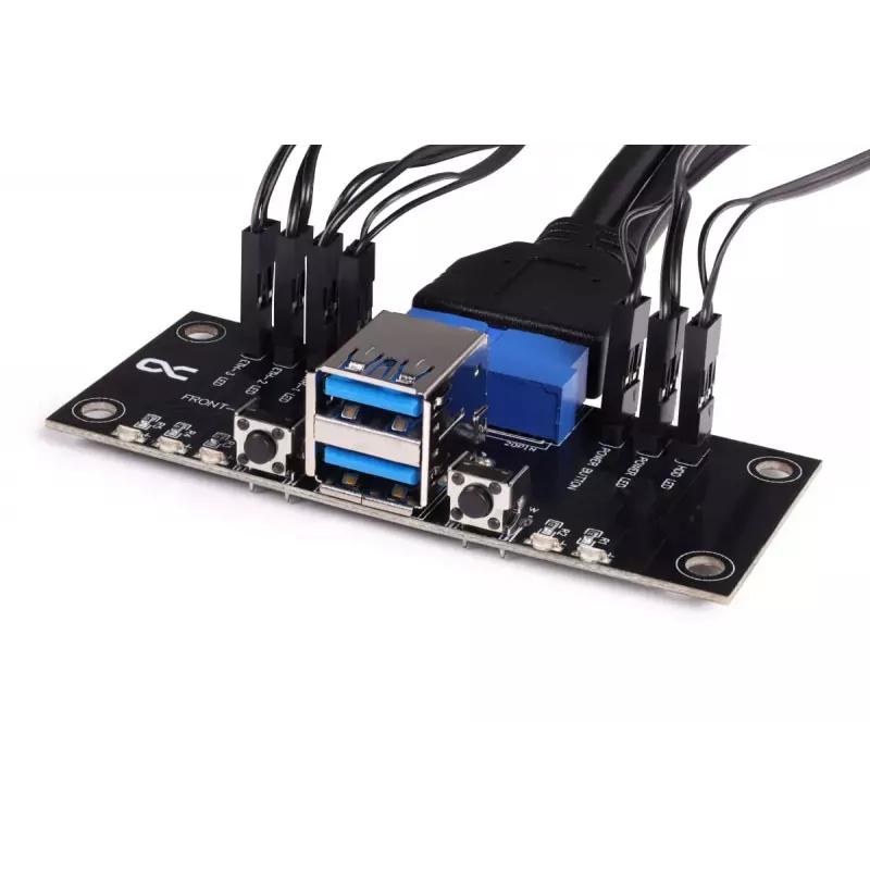 Alphacool ES pannello I/O frontale con USB 3.0 e set di cavi per case server (25057)