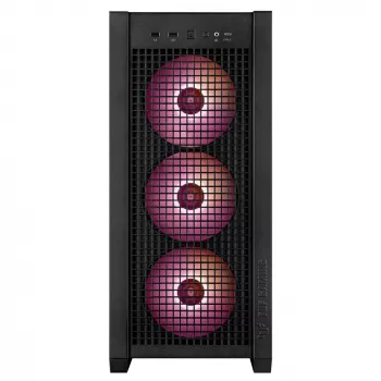 Case PC ASUS TUF Gaming GT302 ARGB Midi Tower nero — vetro temperato, 3x140mm frontale + 1x140mm posteriore, USB-C