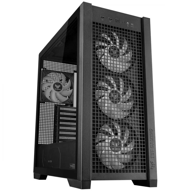 ASUS TUF Gaming GT302 ARGB 90DC00I0-B19000 case PC Midi Tower, E-ATX, vetro temperato, 4 ventole ARGB da 120 mm, nero