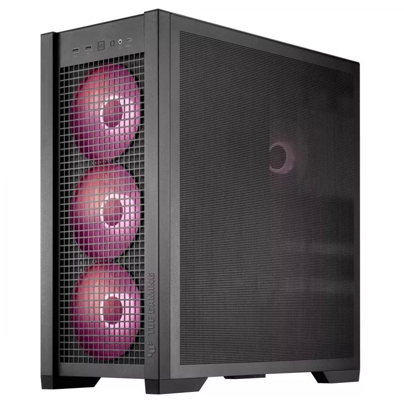 ASUS TUF Gaming GT302 ARGB 90DC00I0-B19000 case PC Midi Tower, E-ATX, vetro temperato, 4 ventole ARGB da 120 mm, nero