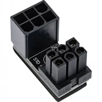 Adattatore di alimentazione interno InLine 180° ATX 6-Pin connettore maschio femmina nero 26636E