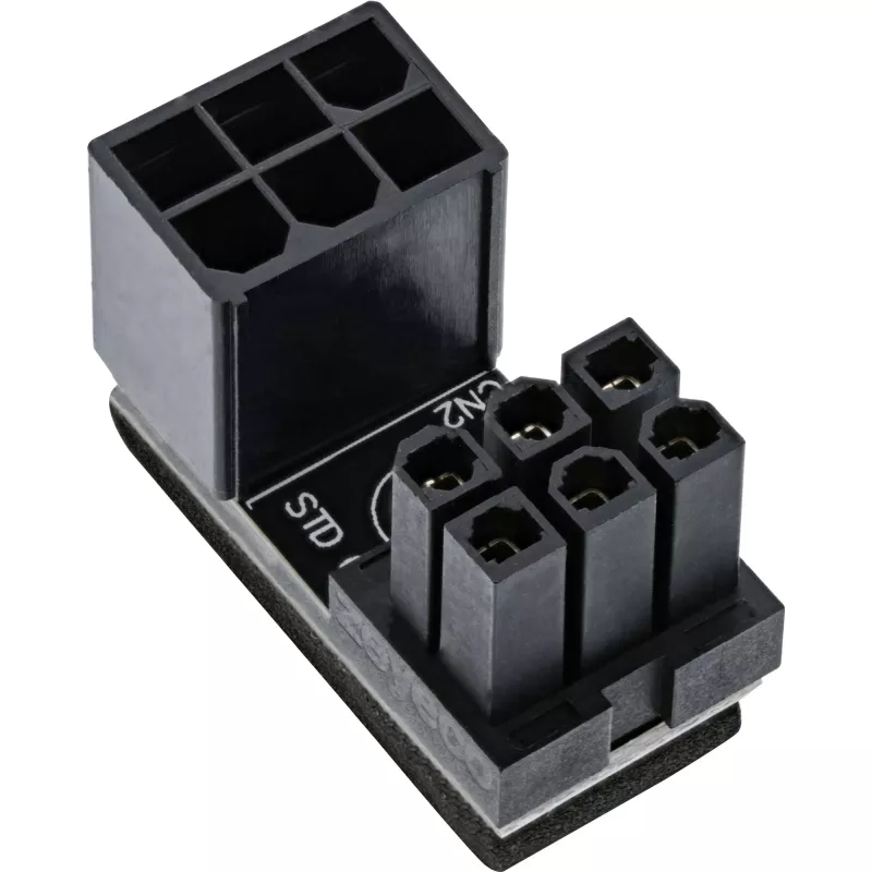 Adattatore di alimentazione interno InLine 180° ATX 6-Pin connettore maschio femmina nero 26636E