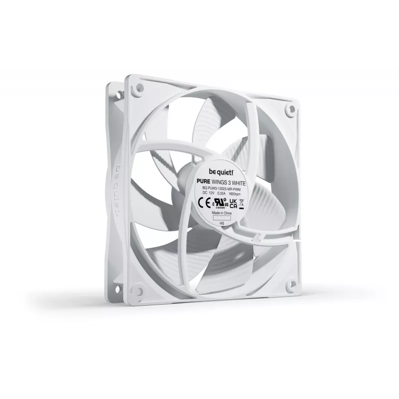 be quiet! Pure Wings 3 120mm PWM Bianco Ventola case PC 12 cm 1 pezzo