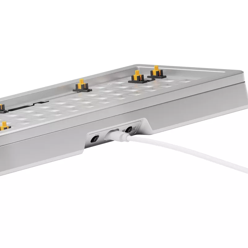 Tastiera meccanica GLORIOUS GMMK 3 PRO 65% Barebones cablata Argento — 65% USB RGB, cavo 2 m
