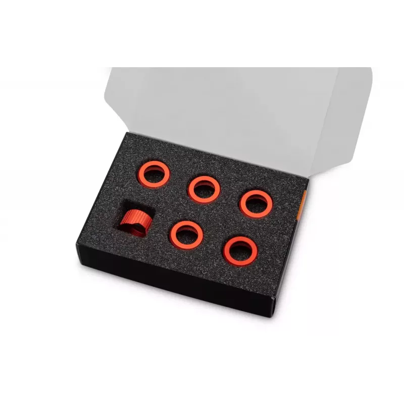 Anello di compressione EK Water Blocks alluminio rosso 6 pezzi