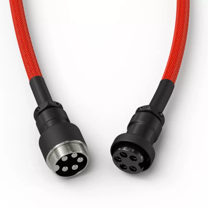 Cavo USB a spirale GLORIOUS per GMMK Crimson Red — cavo tastiera rimovibile, design a spirale