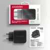 Caricabatterie Axagon ACU-PQ45 QC 3.0 4.0 AFC FCP PPS PD 45W nero