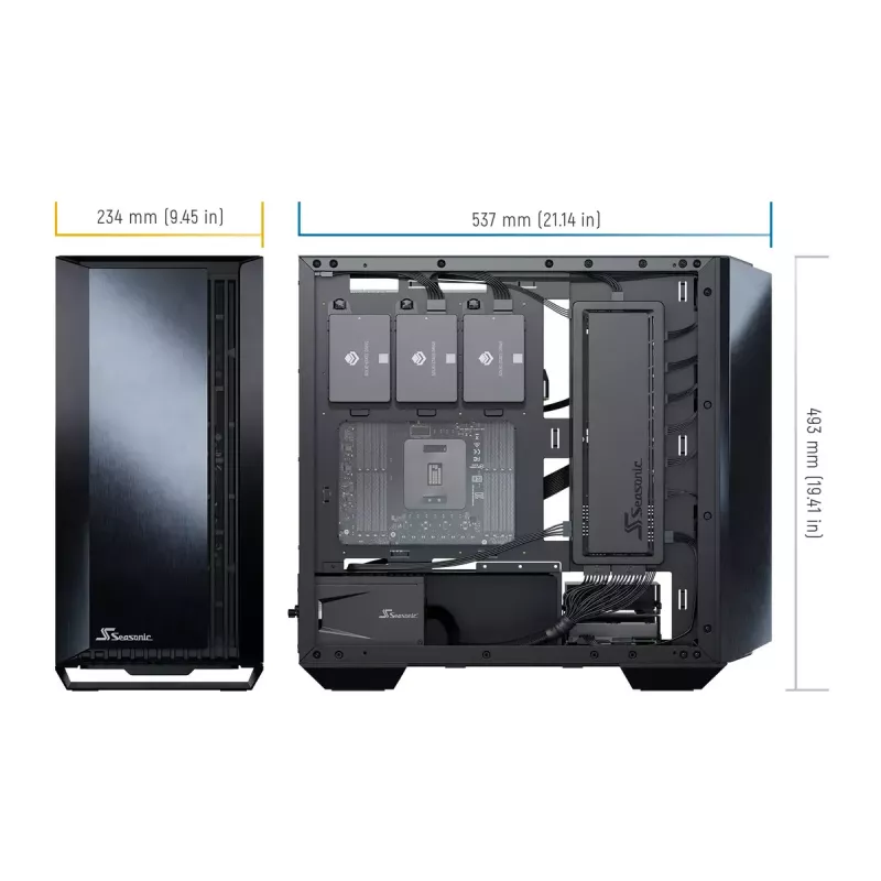 Case PC Seasonic SYNCRO Q704 Midi Tower nero