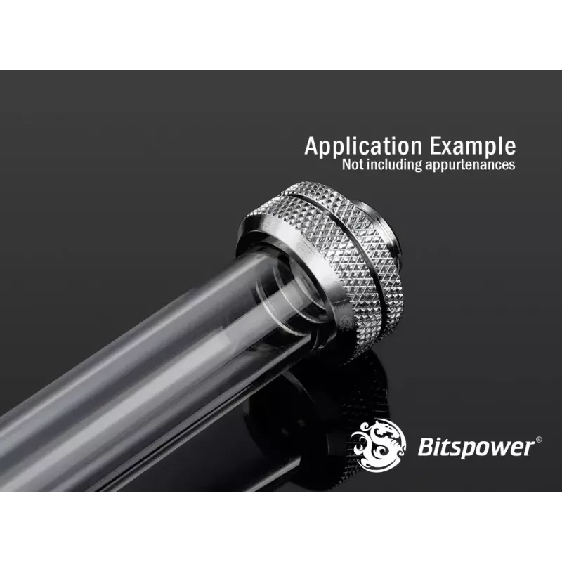 Bitspower BP-NCPLT16-L500 Tubo di collegamento PETG None Chamfer, 16/12 mm, 50 cm, Trasparente