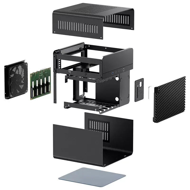 Case per PC Jonsbo N2 Cube nero