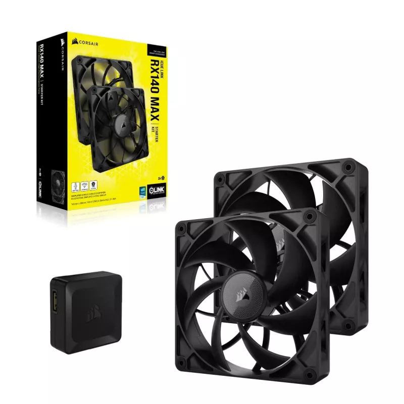 Ventola Corsair iCUE LINK RX140 MAX 14 cm nera 300-1600 giri/min