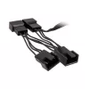Kolink PGW-AC-KOL-113 cavo splitter PWM 1-4 per ventole, 35 cm, intrecciato, nero