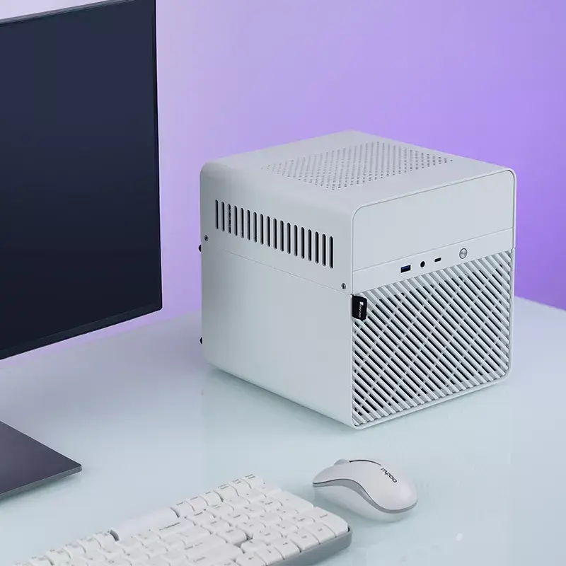 Jonsbo N2 case NAS Mini-ITX, cubo, alluminio/acciaio, bianco