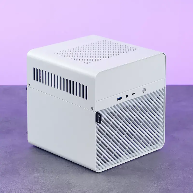 Jonsbo N2 case NAS Mini-ITX, cubo, alluminio/acciaio, bianco