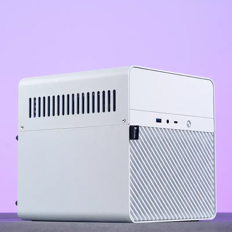 Jonsbo N2 case NAS Mini-ITX, cubo, alluminio/acciaio, bianco
