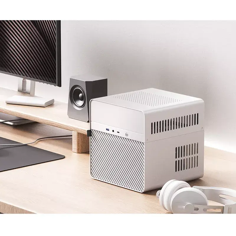 Jonsbo N2 case NAS Mini-ITX, cubo, alluminio/acciaio, bianco