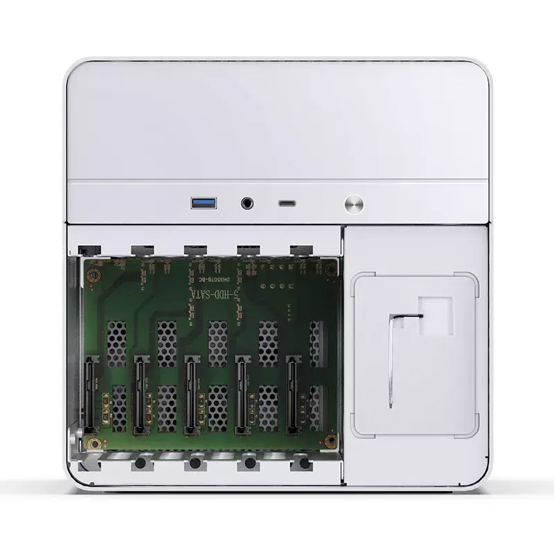 Jonsbo N2 case NAS Mini-ITX, cubo, alluminio/acciaio, bianco