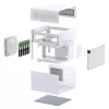 Jonsbo N2 case NAS Mini-ITX, cubo, alluminio/acciaio, bianco
