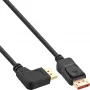 InLine cavo DisplayPort 1.4, 8K4K, angolare a sinistra, nero/oro, 2m