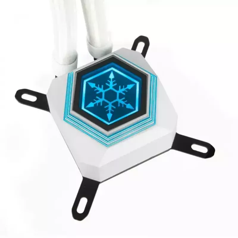 SilverStone SST-PF360W-ARGB-V2 Permafrost PF360-ARGB V2 dissipatore a liquido AIO, 360 mm, con controller RGB, bianco
