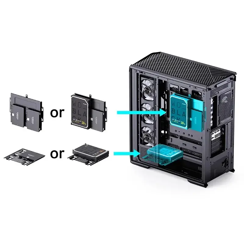 Case PC Jonsbo D400 midi tower ATX vetro temperato – nero