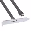 Staffa PCI InLine, USB-C su USB 3.2 pannello frontale Key-A interno, 0,5 m
