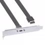 Staffa PCI InLine, USB-C su USB 3.2 pannello frontale Key-A interno, 0,5 m