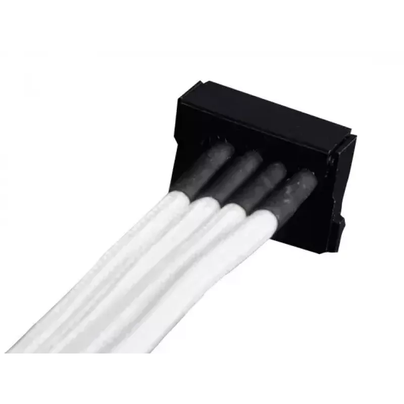 SilverStone SST-PP07-BTSW cavo di prolunga alimentazione da Molex a 4 pin a 4x SATA, 0,3 m, bianco