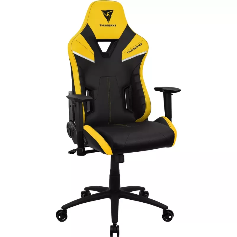 Sedia gaming universale ThunderX3 TC5 Air Tech seduta imbottita nero giallo