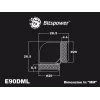 Raccordo a compressione BitsPower Carbon nero BP-CBE90DML — raccordo in ottone a 90°, finitura carbonio nero, 1 pezzo